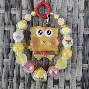 Keychain, Phone Charm, Bag Charm, Purse Charm, Bag Clip - Jelly Spongebob
